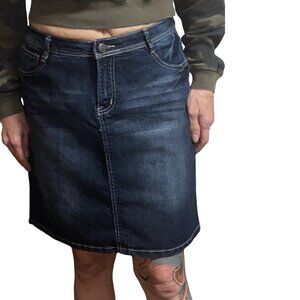 Sz.10*Earl Jean*Blue Denim Knee-Length Skirt